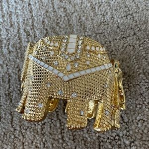 Lilly Pulitzer gold Bling cuff elephant bracelet